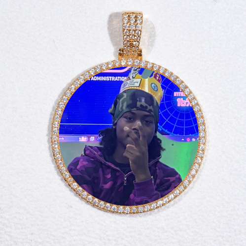 MEDIUM 3D CIRCLE CUSTOM PICTURE PENDANT