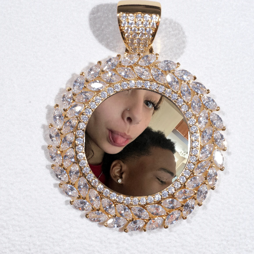 Large 3D Wheat Ear Custom Picture Pendant