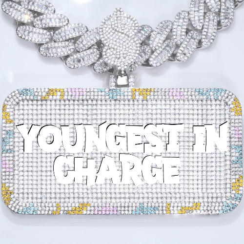 CUSTOM LETTER NECKLACE 3D COLORFUL SQUARE