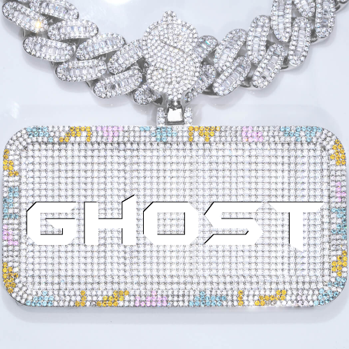 CUSTOM LETTER NECKLACE 3D COLORFUL SQUARE