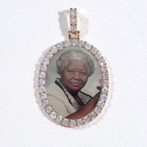 3D Oval Custom Picture Pendant