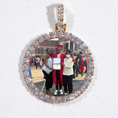 3D CIRCLE CUSTOM PICTURE PENDANT SMALL SIZE