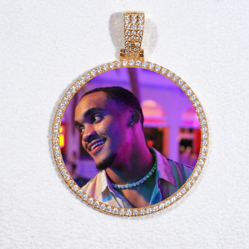 MEDIUM 3D CIRCLE CUSTOM PICTURE PENDANT