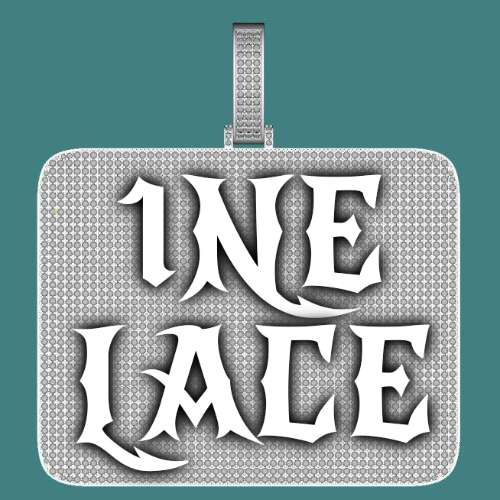 CUSTOM LETTER NECKLACE 3D BIG SQUARE