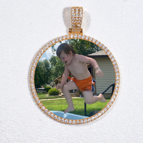 MEDIUM 3D CIRCLE CUSTOM PICTURE PENDANT