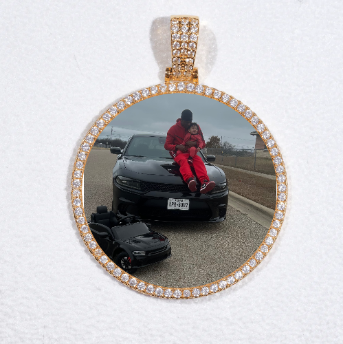 MEDIUM 3D CIRCLE CUSTOM PICTURE PENDANT