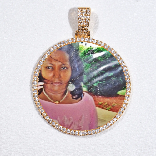MEDIUM 3D CIRCLE CUSTOM PICTURE PENDANT