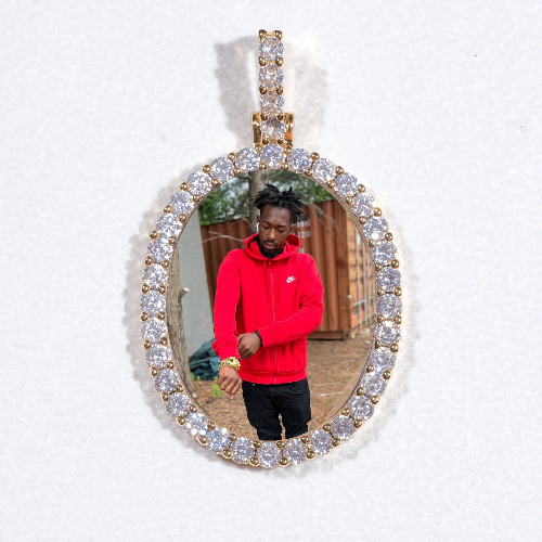 3D Oval Custom Picture Pendant