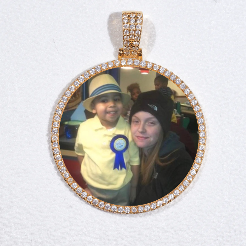 MEDIUM 3D CIRCLE CUSTOM PICTURE PENDANT