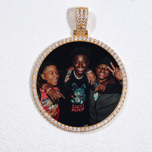 MEDIUM 3D CIRCLE CUSTOM PICTURE PENDANT