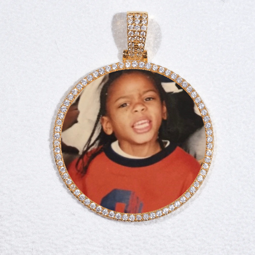 MEDIUM 3D CIRCLE CUSTOM PICTURE PENDANT