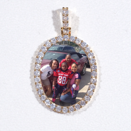 3D Oval Custom Picture Pendant