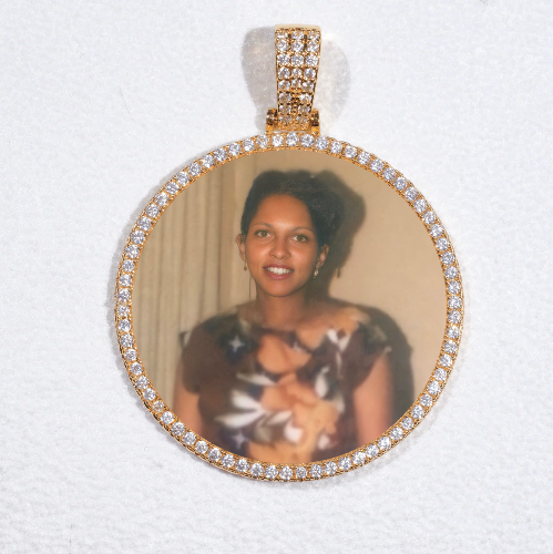 MEDIUM 3D CIRCLE CUSTOM PICTURE PENDANT