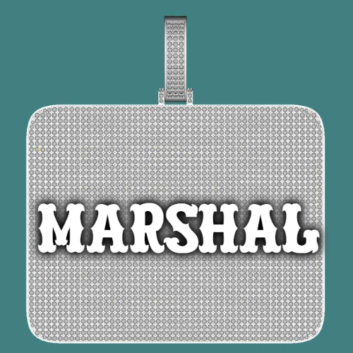 CUSTOM LETTER NECKLACE 3D BIG SQUARE