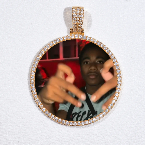 MEDIUM 3D CIRCLE CUSTOM PICTURE PENDANT