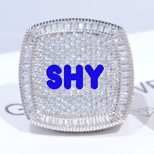 CUSTOM LETTER 3D ICED RING