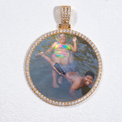 MEDIUM 3D CIRCLE CUSTOM PICTURE PENDANT