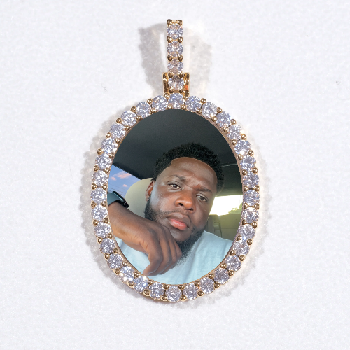 3D Oval Custom Picture Pendant