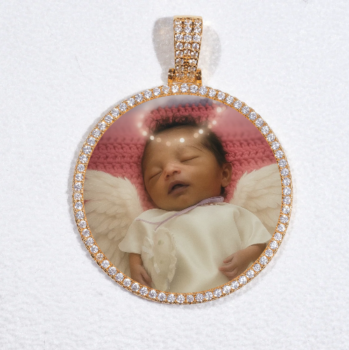 MEDIUM 3D CIRCLE CUSTOM PICTURE PENDANT