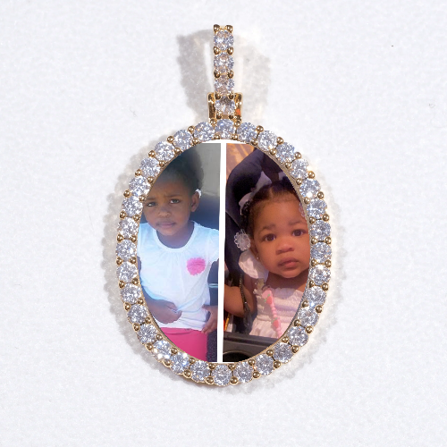 3D Oval Custom Picture Pendant
