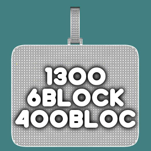 CUSTOM LETTER NECKLACE 3D BIG SQUARE