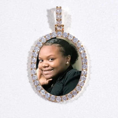 3D Oval Custom Picture Pendant