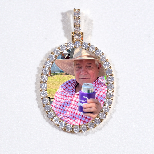 3D Oval Custom Picture Pendant