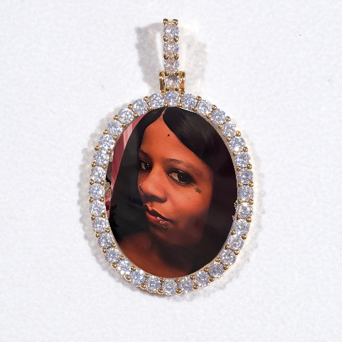 3D Oval Custom Picture Pendant
