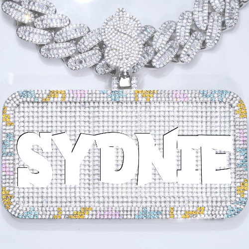 CUSTOM LETTER NECKLACE 3D COLORFUL SQUARE