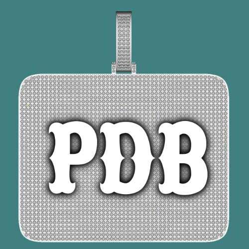CUSTOM LETTER NECKLACE 3D BIG SQUARE