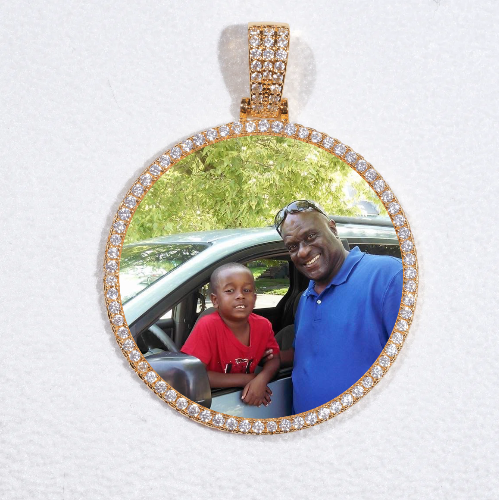 MEDIUM 3D CIRCLE CUSTOM PICTURE PENDANT