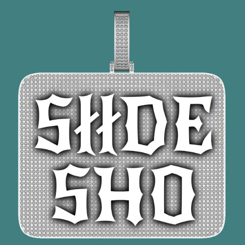 CUSTOM LETTER NECKLACE 3D BIG SQUARE
