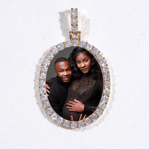 3D Oval Custom Picture Pendant
