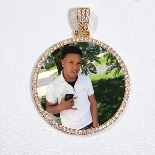 MEDIUM 3D CIRCLE CUSTOM PICTURE PENDANT