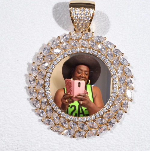 Large 3D Wheat Ear Custom Picture Pendant