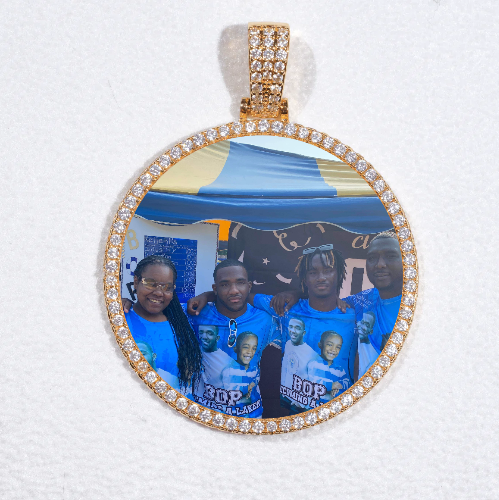 MEDIUM 3D CIRCLE CUSTOM PICTURE PENDANT