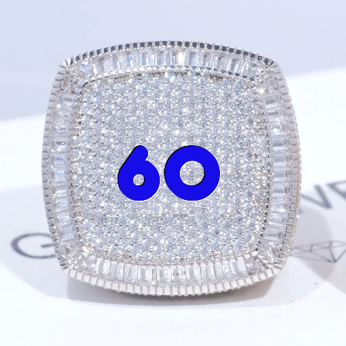 CUSTOM LETTER 3D ICED RING