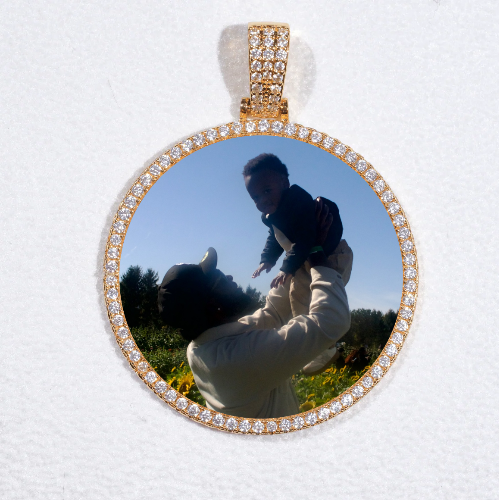MEDIUM 3D CIRCLE CUSTOM PICTURE PENDANT