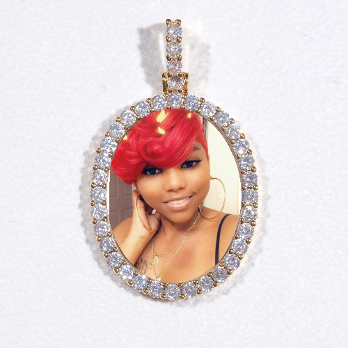 3D Oval Custom Picture Pendant