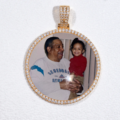 MEDIUM 3D CIRCLE CUSTOM PICTURE PENDANT