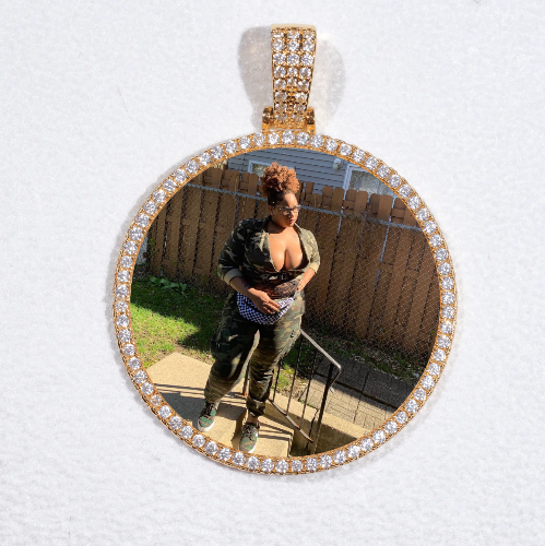MEDIUM 3D CIRCLE CUSTOM PICTURE PENDANT