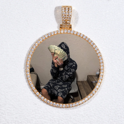 MEDIUM 3D CIRCLE CUSTOM PICTURE PENDANT
