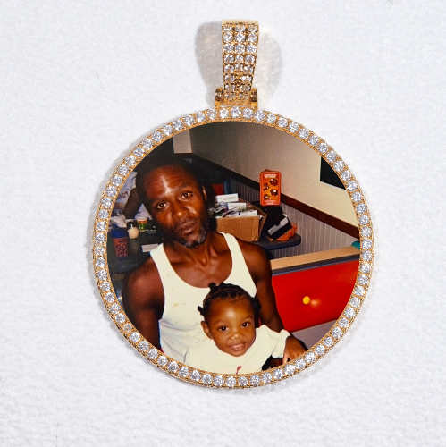 MEDIUM 3D CIRCLE CUSTOM PICTURE PENDANT