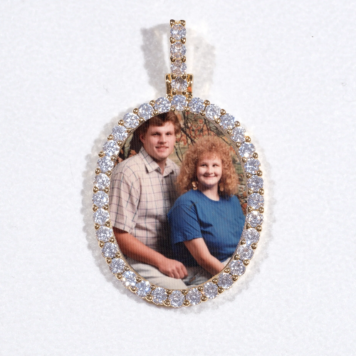 3D Oval Custom Picture Pendant