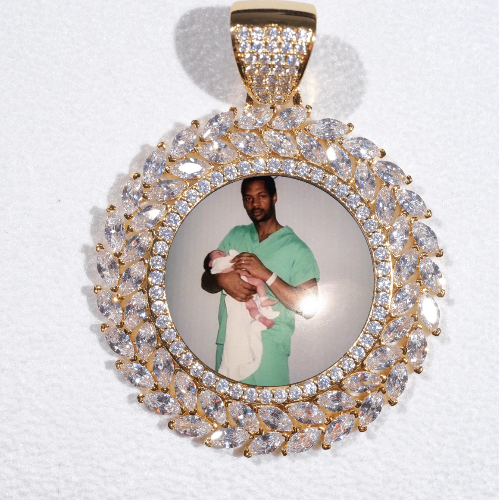 Large 3D Wheat Ear Custom Picture Pendant