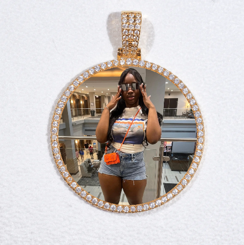 MEDIUM 3D CIRCLE CUSTOM PICTURE PENDANT