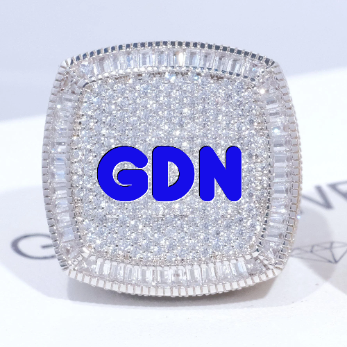 CUSTOM LETTER 3D ICED RING