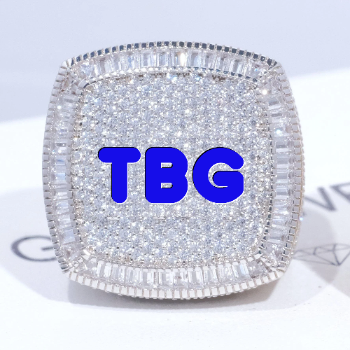 CUSTOM LETTER 3D ICED RING