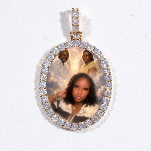 3D Oval Custom Picture Pendant