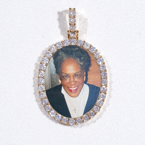 3D Oval Custom Picture Pendant